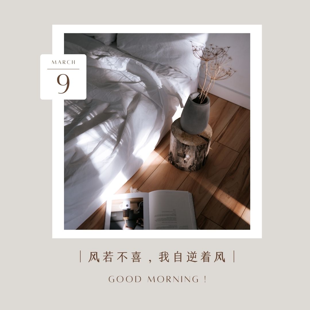 【3.9】创意唯美好看的早安早上好图片带字祝福语