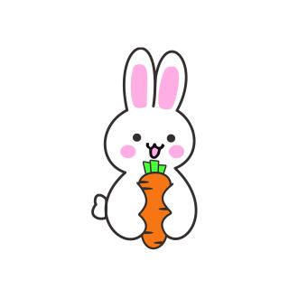 小兔子头像简笔画卡通图片