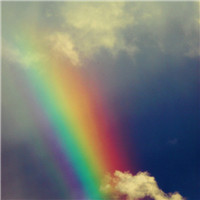 高清带有彩虹的头像图片