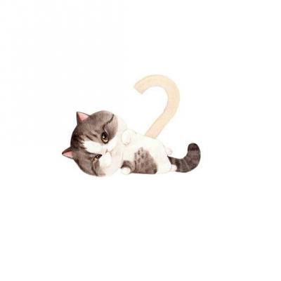 可爱数字小猫图片卡通头像