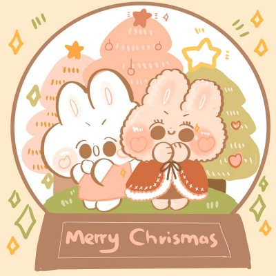 可爱超萌圣诞节兔子头像图片 可爱兔子头像萌萌哒