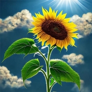 向阳而生的唯美向日葵头像图片，唯美向日葵意